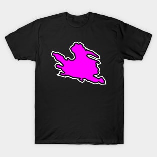 Mayne Island Silhouette in Pink Magenta - Simple Solid Colour - Mayne Island T-Shirt